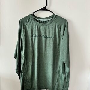 Eddie Bauer Men's Olive Long Sleeve Shirt